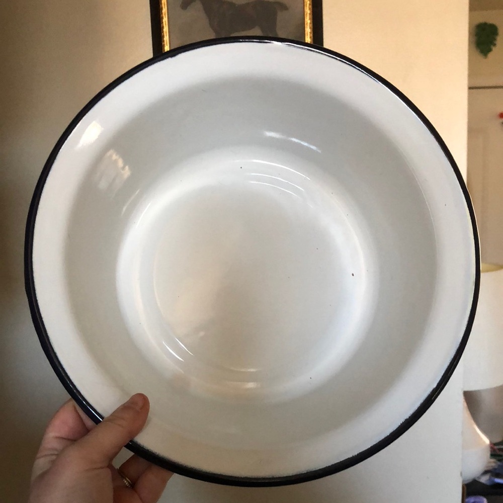 Redecker White Enamel Bowl